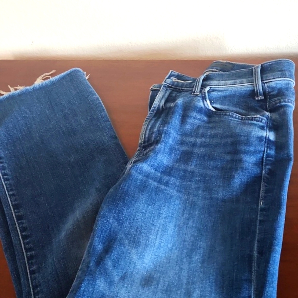 MOTHER jeans hustler ankle fray color wish on a star size 24